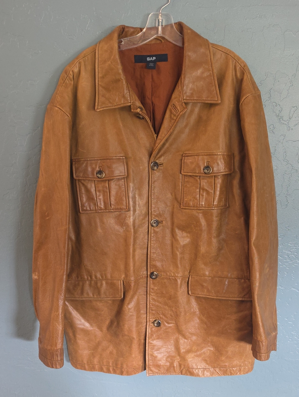 VTG GAP Men's Buck Leather Field Jacket - Tan Brown